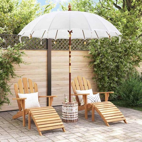 vidaXL Balinese Parasol with Base 260 210-220 cm