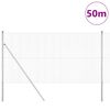 vidaXL Fence Post Silver 50 x 1.2 m (12 x 12 mm mesh) Steel