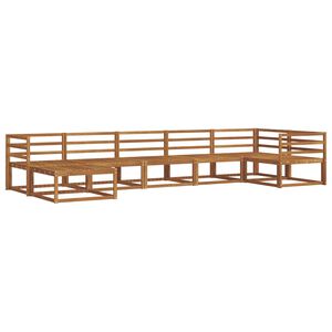 vidaXL Outdoor Sofa Set 7 pcs Natural Solid Acacia Wood