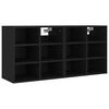 vidaXL Shoe Cabinets 2 pcs Black 52.5x30x50 cm