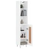 vidaXL Highboard High Gloss White 34.5x34x180 cm Engineered Wood