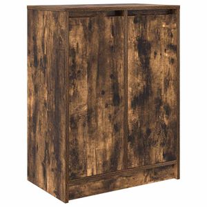 vidaXL Shoe Cabinet Smoked Oak 57x34x76 cm Engineered Wood