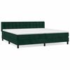 vidaXL Box Spring Bed with Mattress Dark Green 200x200 cm Velvet