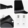 vidaXL Toilet Seat Adjustable Black 48.5 x 36 x 5 cm Polypropylene