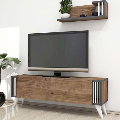 Homemania TV Stand Nicol 120x31x42 cm Walnut