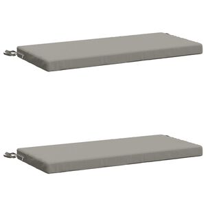 vidaXL 2-Piece Bench Cushions SOEST 2 pcs 100% Polyester Grey