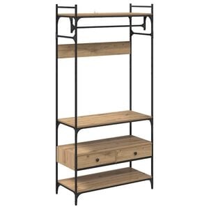 vidaXL Wardrobe Artisan oak 89 x 39 x 184.5 cm Engineered Wood