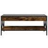 vidaXL Coffee Table with Infinity LED Smoked Oak 90x50x38 cm