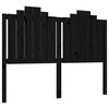 vidaXL Bed Headboard Black 146x4x110 cm Solid Wood Pine