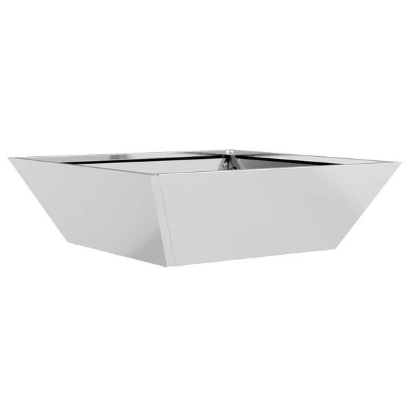 vidaXL Garden Planter Silver 50 x 50 x 15 cm Galvanised Steel