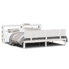 vidaXL Bed Frame with Headboard without Mattress White 180x200 cm Super King