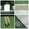 vidaXL Family Tent with Roof Green and Beige 622 x 295 x 238 cm