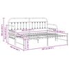 vidaXL Daybed Frame with Headboard Black 80 x 200 cm Steel