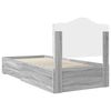 vidaXL Bed Frame with Drawer Grey Sonoma 90 x 190 cm Engineered Wood