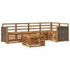 vidaXL Outdoor Sofa Set 6 pcs Natural Solid Acacia Wood