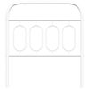vidaXL Metal Replace Headboard White 80 cm