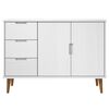vidaXL Sideboard MOLDE White 113x40x80 cm Solid Wood Pine