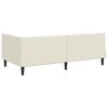 vidaXL Corner Bed Frame with Headboard Cream 90 x 200 cm Velvet