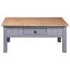 vidaXL Coffee Table Grey 100x60x43.5 cm Solid Pine Wood Panama Range