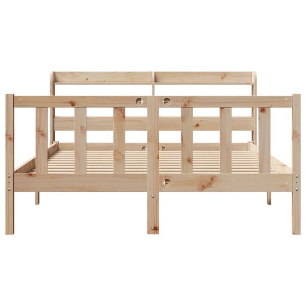 vidaXL Bed Frame without Mattress 140x200 cm Solid Wood Pine