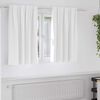 vidaXL Blackout Curtains with Rings Bright White Polyester