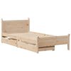 vidaXL Bed Frame without Mattress 75x190 cm Small Single Solid Wood Pine