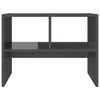 vidaXL Side Table High Gloss Grey 60x40x45 cm Engineered Wood