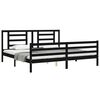 vidaXL Bed Frame without Mattress Black 200x200 cm Solid Wood