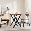vidaXL Dining Table X-Frame 70x70x75 cm Solid Wood Pine and Steel