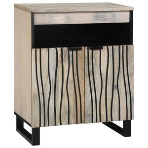 vidaXL Media Storage Cabinets & Racks White and Black 60 x 33 x 75 cm