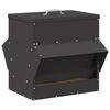 vidaXL Chicken Feeder Black 40.5 x 45 x 41 cm Cold-Rolled Steel