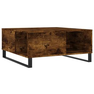 vidaXL Coffee Table Smoked Oak 80x80x36.5 cm Engineered Wood