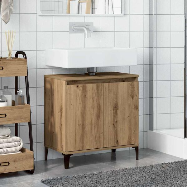 vidaXL Sink Cabinet Artisan Oak 58x33x60 cm Engineered Wood