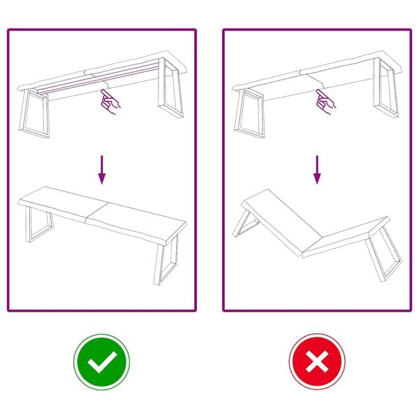 vidaXL Table Top Dark Brown 140x40x(2-6) cm Treated Solid Wood Oak