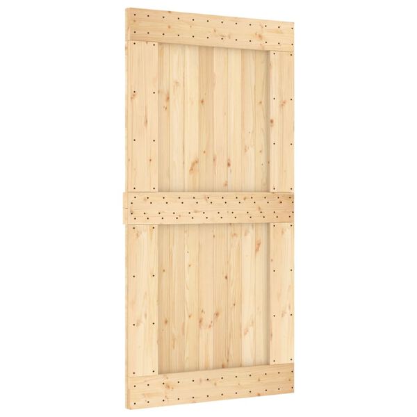 vidaXL Sliding Door with Hardware Set 100x210 cm Solid Wood Pine