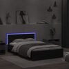 vidaXL Bed Frame with LED without Mattress Black 135x190 cm Double