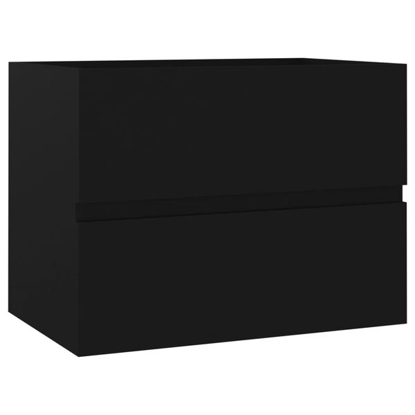 vidaXL Sink Cabinet Black 60x38.5x45 cm Engineered Wood