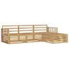vidaXL Outdoor Sofa Set 4 pcs White Solid Acacia Wood