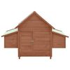 vidaXL Chicken Coop Mocha and White 150x96x110 cm Solid Firwood