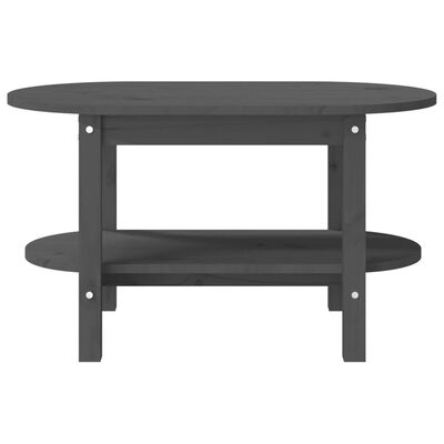 vidaXL Coffee Table Grey 80x45x45 cm Solid Wood Pine