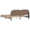 vidaXL Bed Frame with LED without Mattress "Zadar" Cappuccino 180x200 cm
