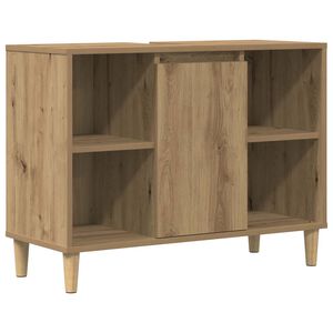 vidaXL Bathroom Cabinet Artisian Oak 80x33x60 cm Engineered Wood