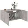 vidaXL Wall Mounted Cabinet Concrete Grey 80x39x40 cm Engineered Wood