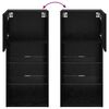 vidaXL Wall-mounted TV Cabinets 2 pcs Black Oak 40.5 x 30 x 90 cm