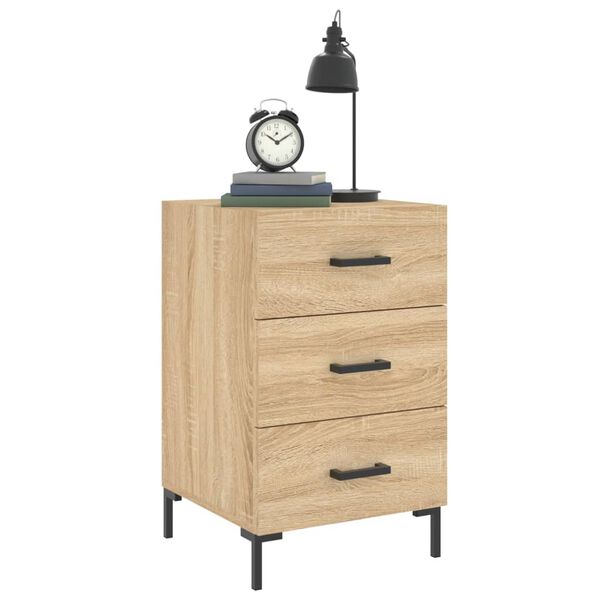 vidaXL Bedside Cabinet Sonoma Oak 40x40x66 cm Engineered Wood