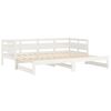 vidaXL Pull-out Day Bed without Mattress White 2x(90x190) cm