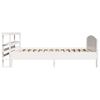 vidaXL Bed Frame without Mattress White 90x190 cm Single Solid Wood Pine