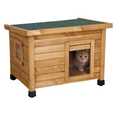 Kerbl Cat House Rustica 57x45x43 cm Brown and Green