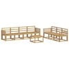 vidaXL Outdoor Sofa Set 8 pcs White 59 x 59 x 37 cm Solid Acacia Wood