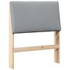 vidaXL Upholstered Headboard Light Grey 80 cm Solid Pine Wood